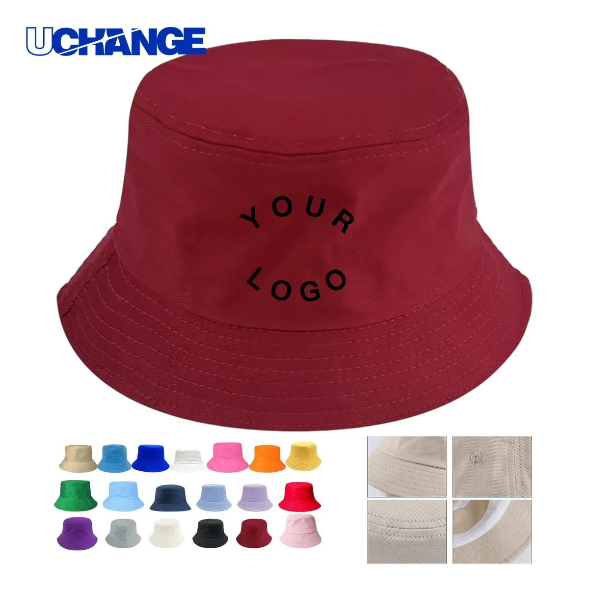 Wide Brim Cotton Bucket Hat Headwear for Travel Use 1