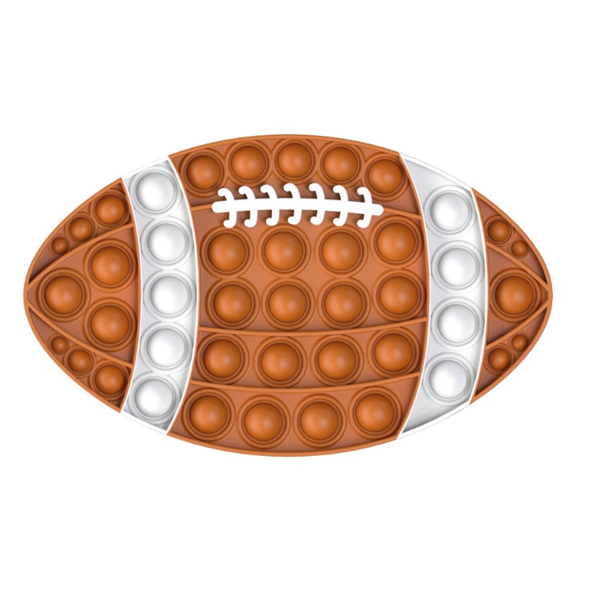 Silicone Rugby Shaped Push Pop Bubble Toy 1