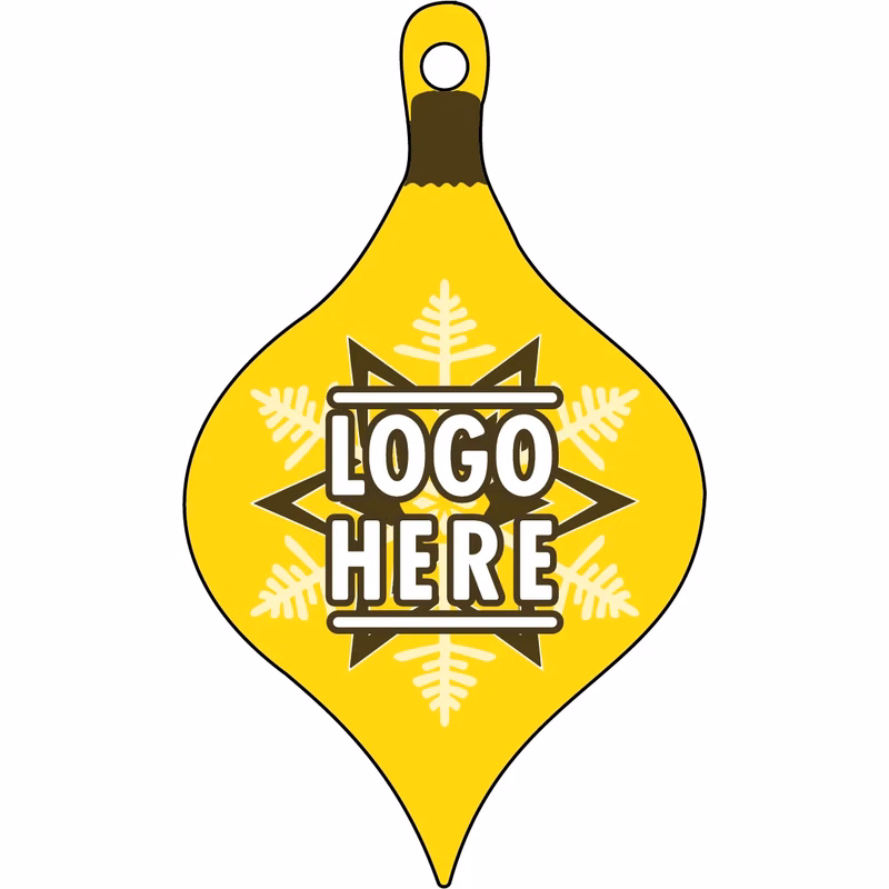 1/4" Recycled Wood Ornaments-Ornament 1 - Yellow