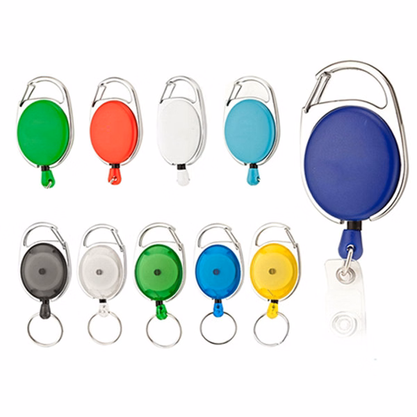 Oval Shape Retractable Badge Holder Without Clip