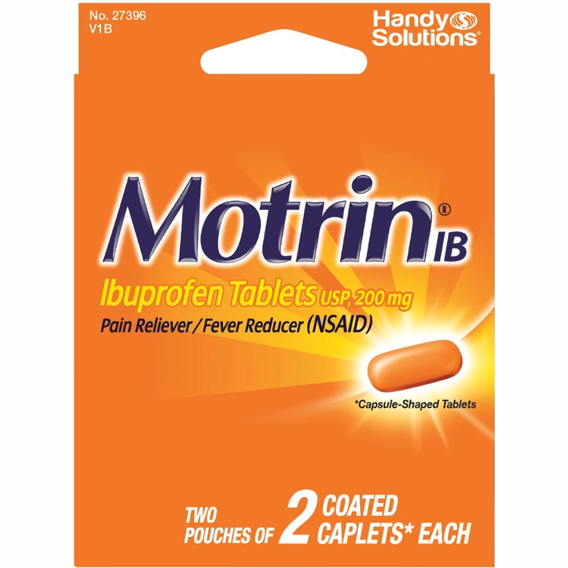 Motrin Ibuprofen Caplets - 4 Pack 200 mg
