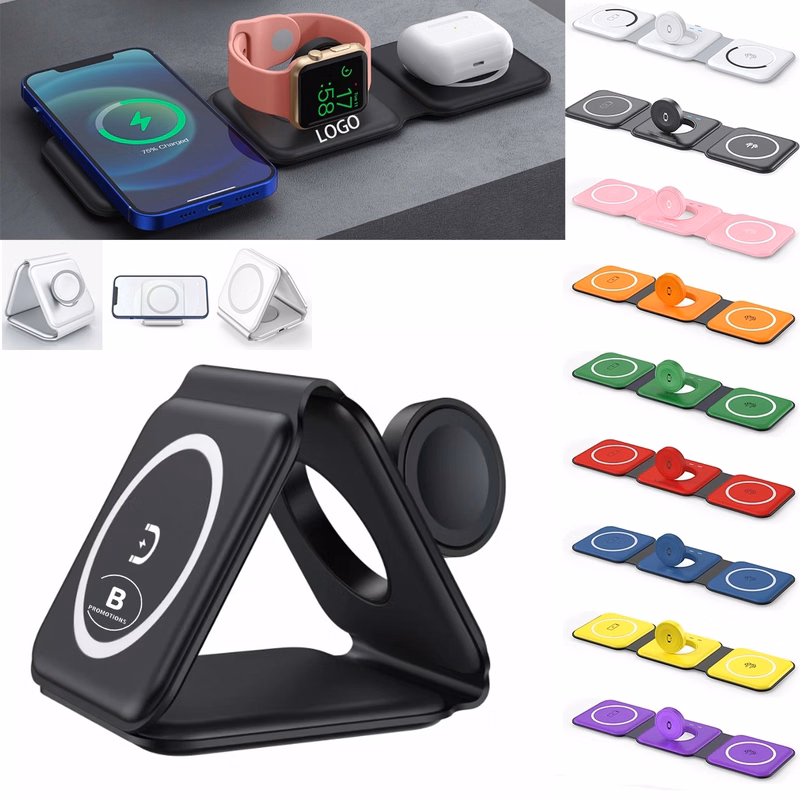 Foldable 3 in 1 Fast Wireless Charging Station
