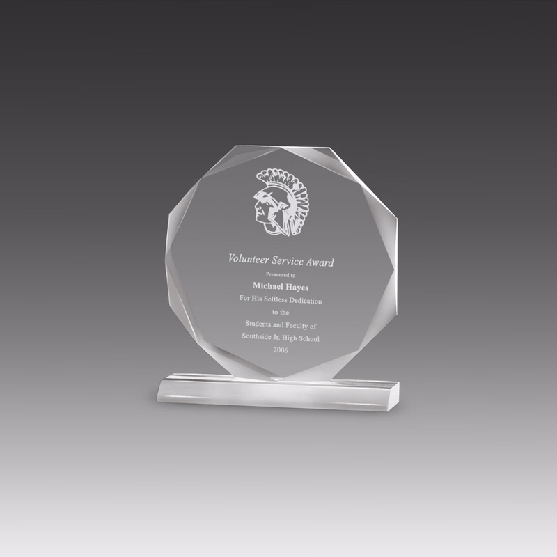 Premium Beveled Octagon Award (6"x6")