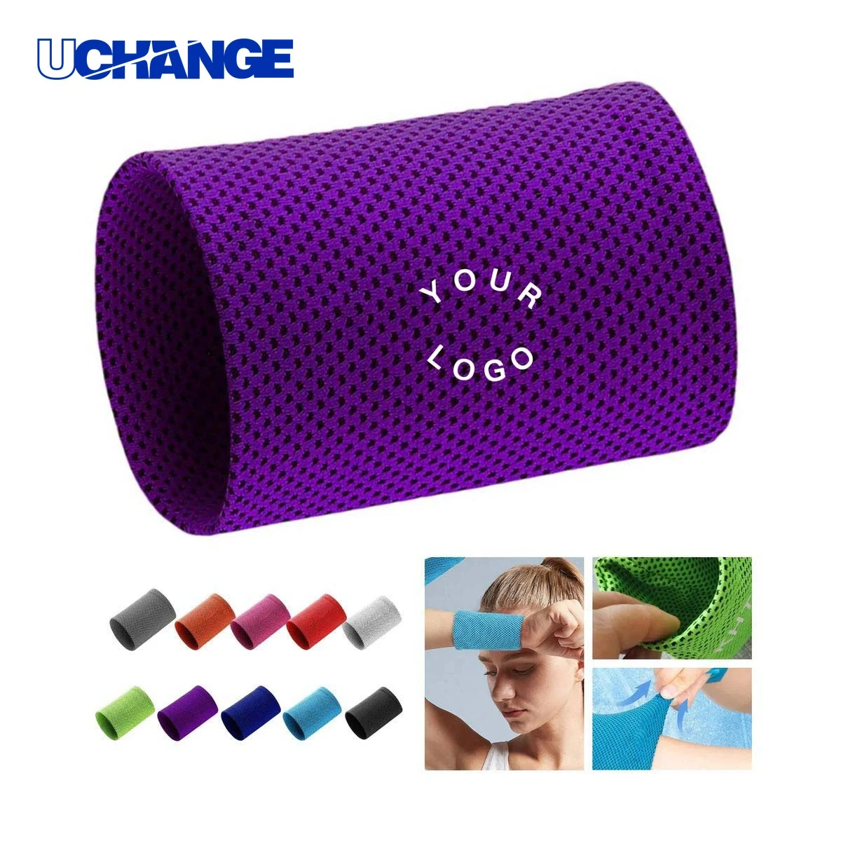 Moisture Wicking Polyester Sports Wristband Band for Training 1