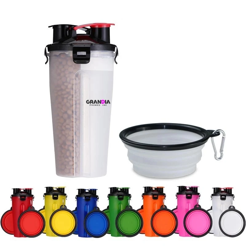 2 In 1 Pet Water And Food Container With Bowl 1