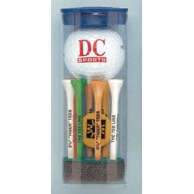 "Top Flite" Golf Ball Tube w/ 1 Golf Ball, 8 Tees & 1 Marker