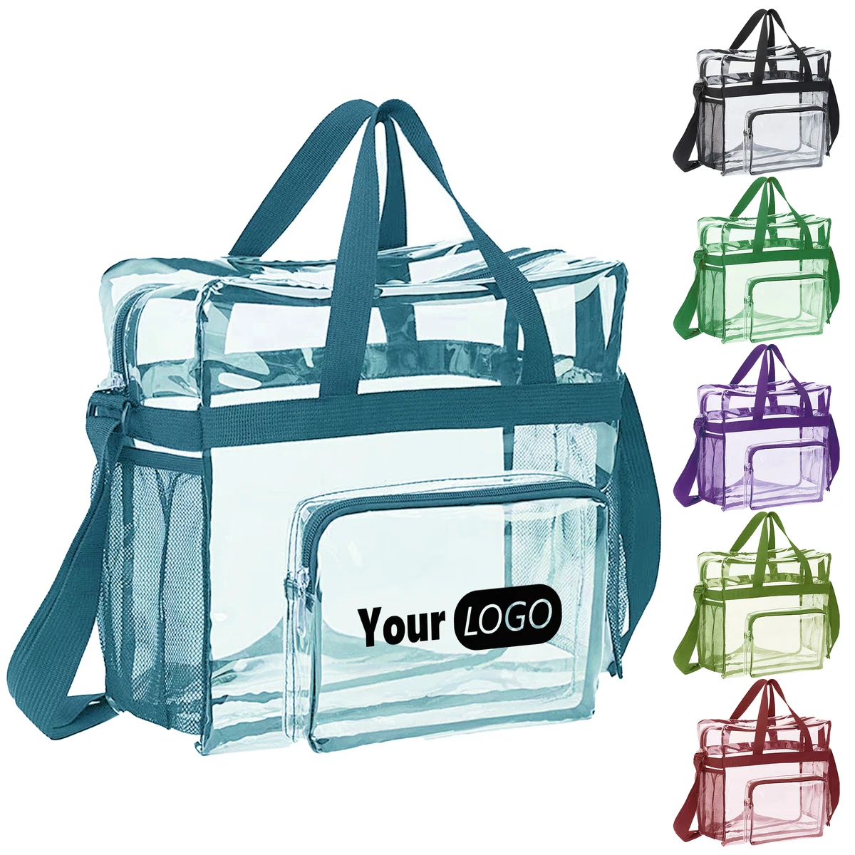 Pvc Clear Shoulder Bag With Reinforced Straps For Easy Access 1