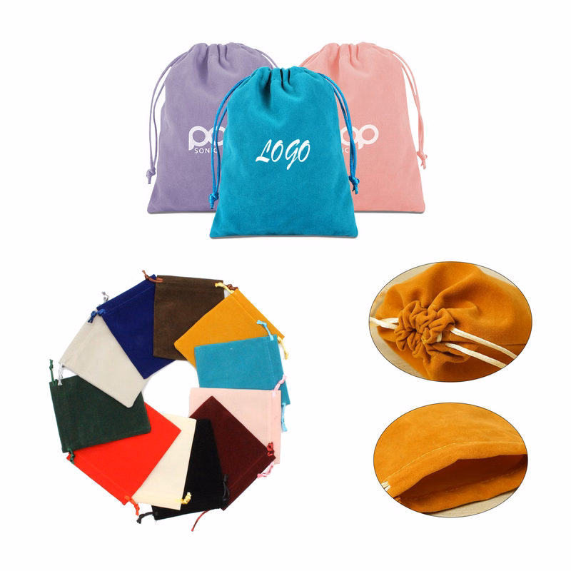 Thickened Fleece Drawstring Bag