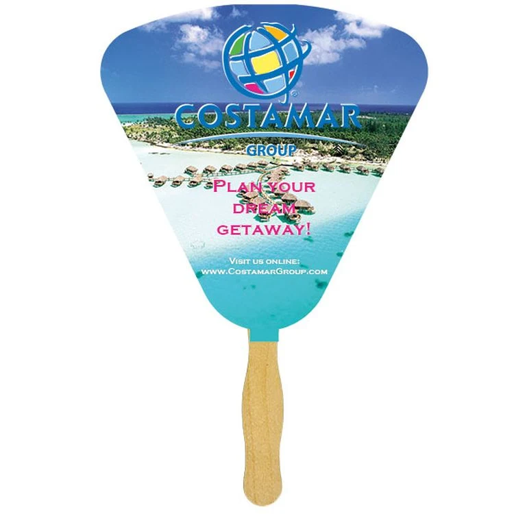 Seashell Sandwiched Hand Fan (2 Side/Four Color Process) 1