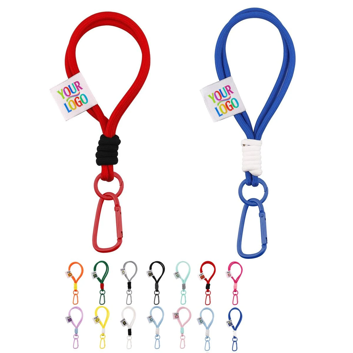 Dual Layer Braided Nylon Lanyard Carabiner 1