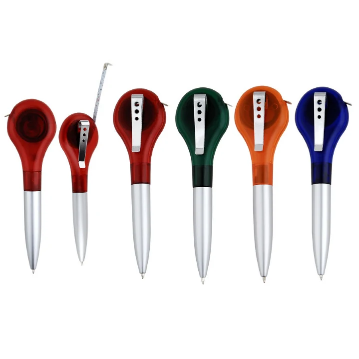 Plastic Ballpoint Pen with Tape Measure 1