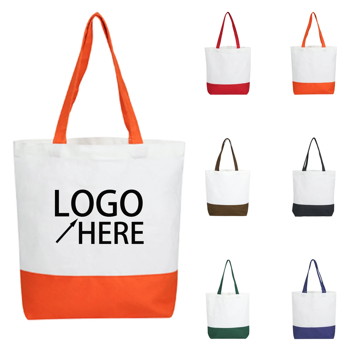 Colorful Patchwork Canvas Tote Bag, custom tote bag with logo imprint 1