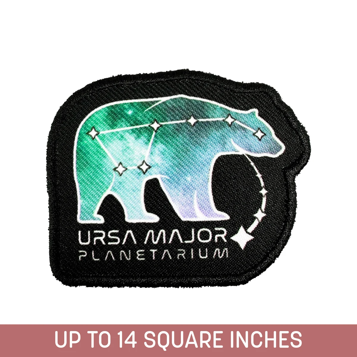 Custom Shape Sublimated Patch (Iron-On) Up To 14 Sq. In. w/ Embroidered Edge (4-ply) 1