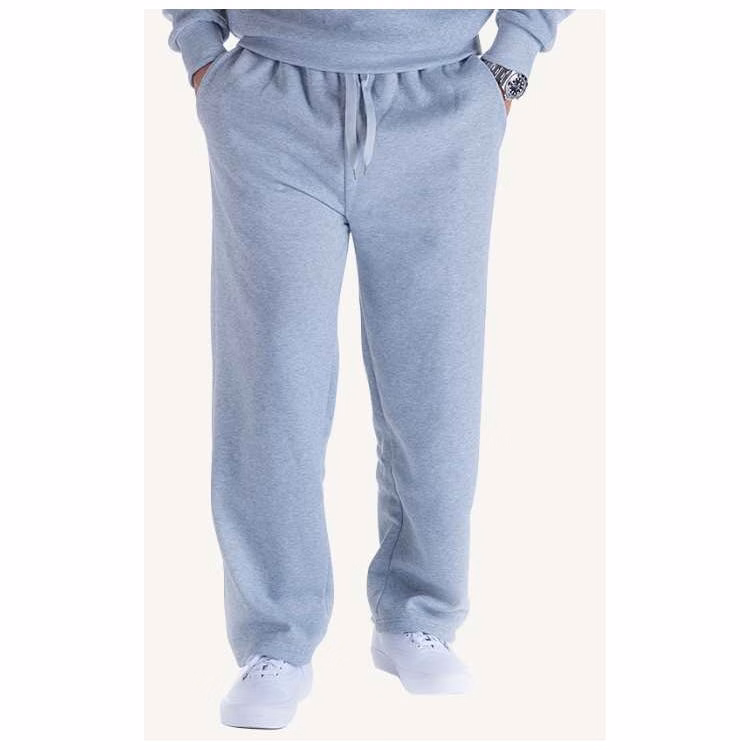 Men's Fleece Open Leg Sweatpants - Size XL Light Gray