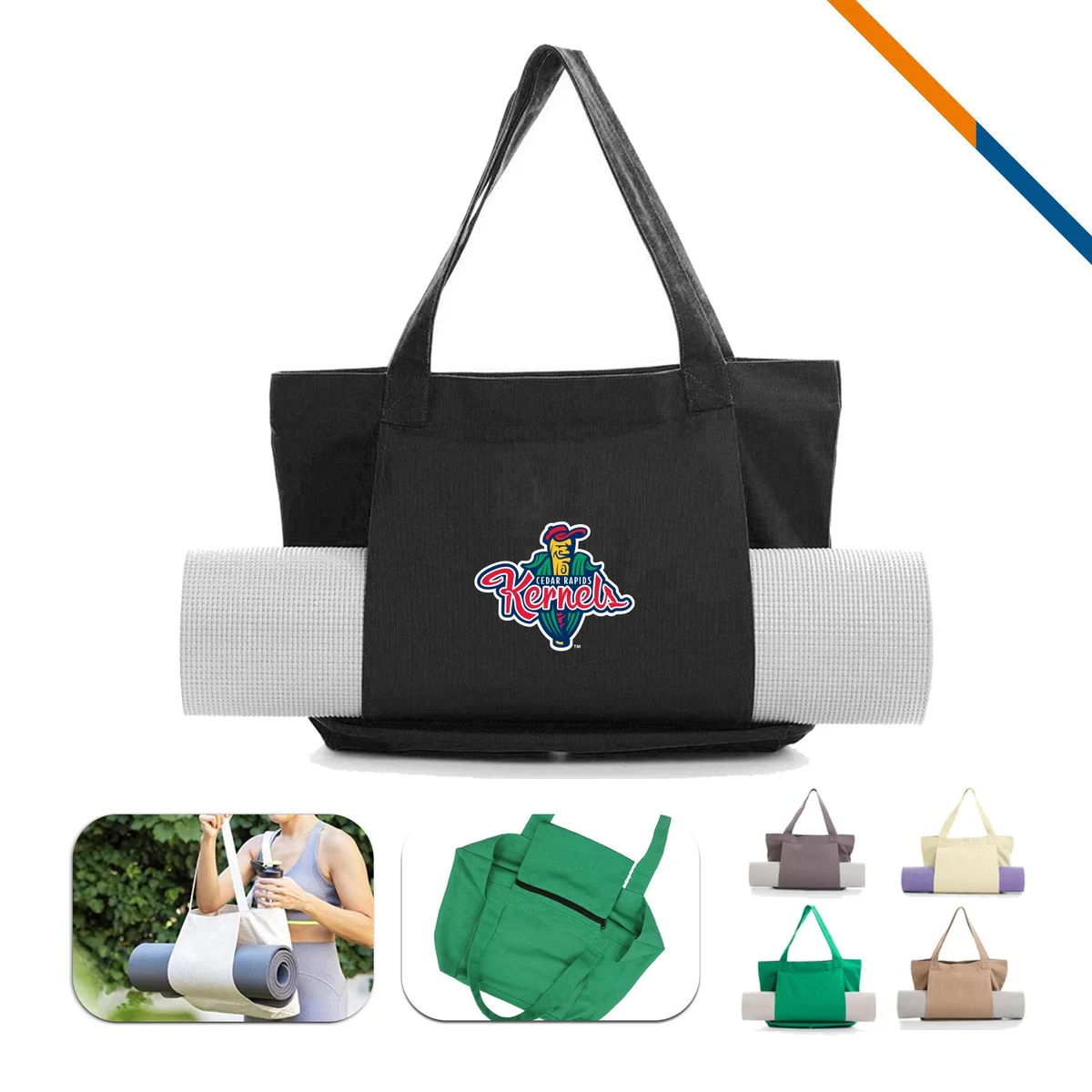 MatCove Yoga Mat Tote Bag, custom tote bag with logo imprint 1