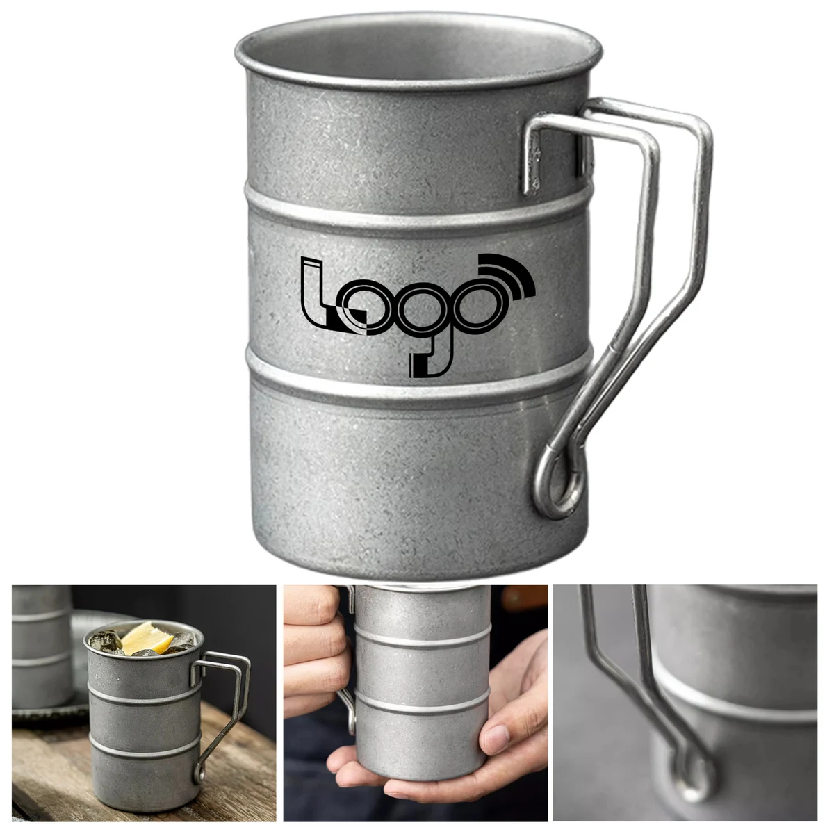 Vintage-Style Durable Stainless Steel Camping Mug 1