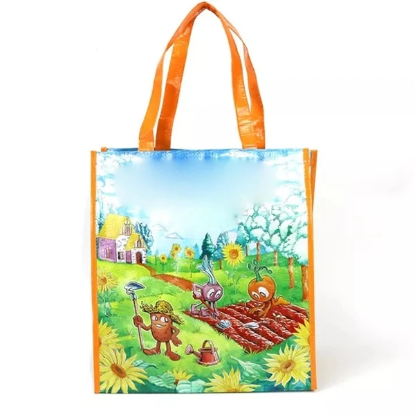 Custom Laminated PP Woven Shopping Bag - 9.5 " x 7 " x 11 " 1