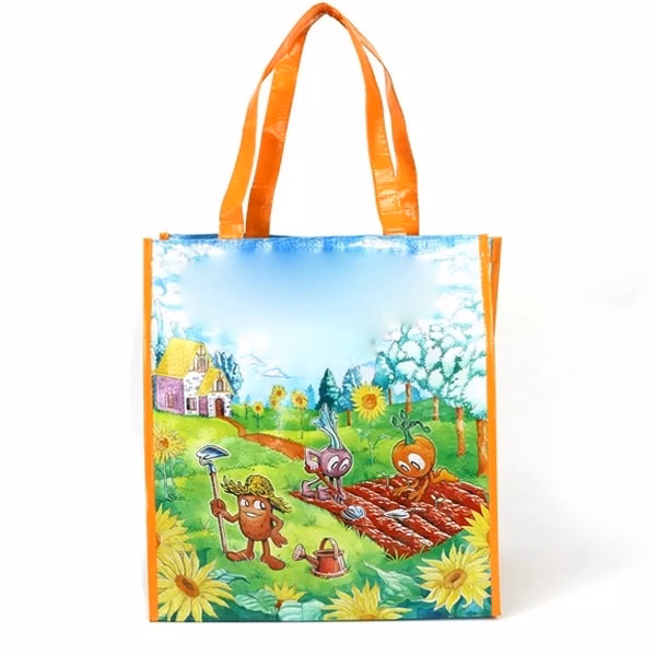 Custom Laminated PP Woven Shopping Bag - 9.5 " x 7 " x 11 "