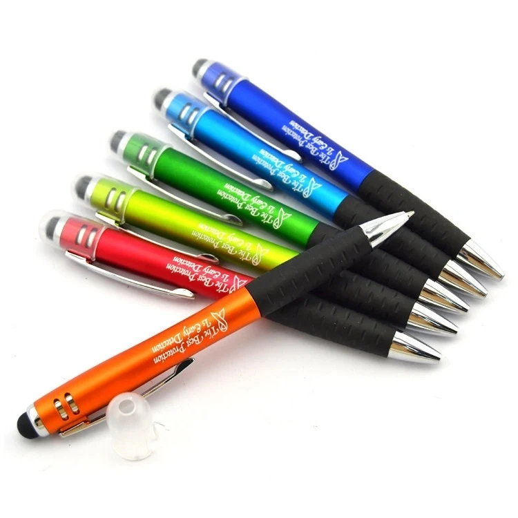 LED Light Pen with Laser Logo and Stylus Touch 1