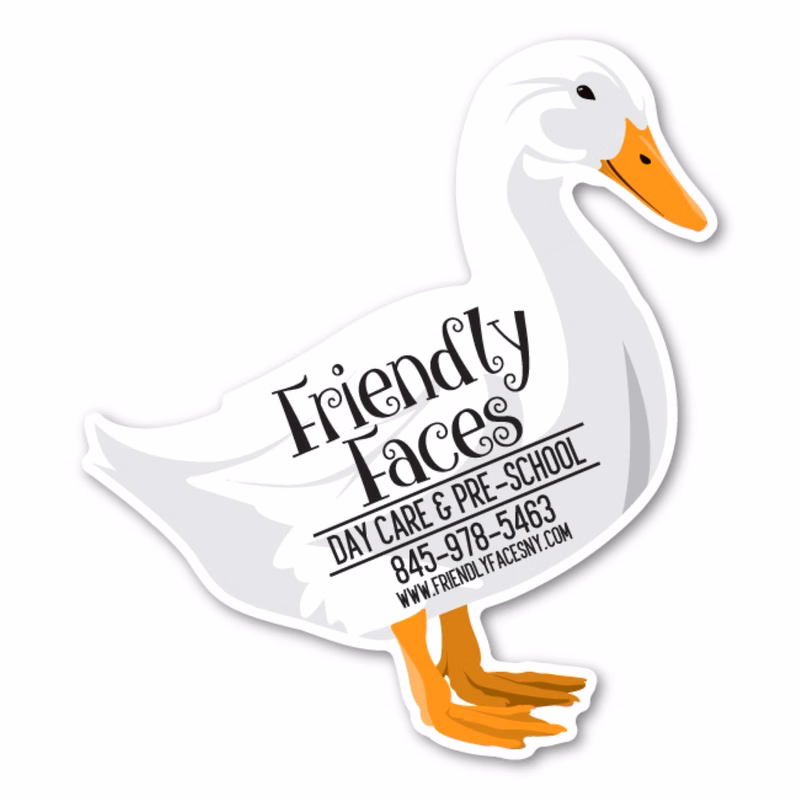 White Duck Magnet - 3.75" x 4.25" - 20 mil