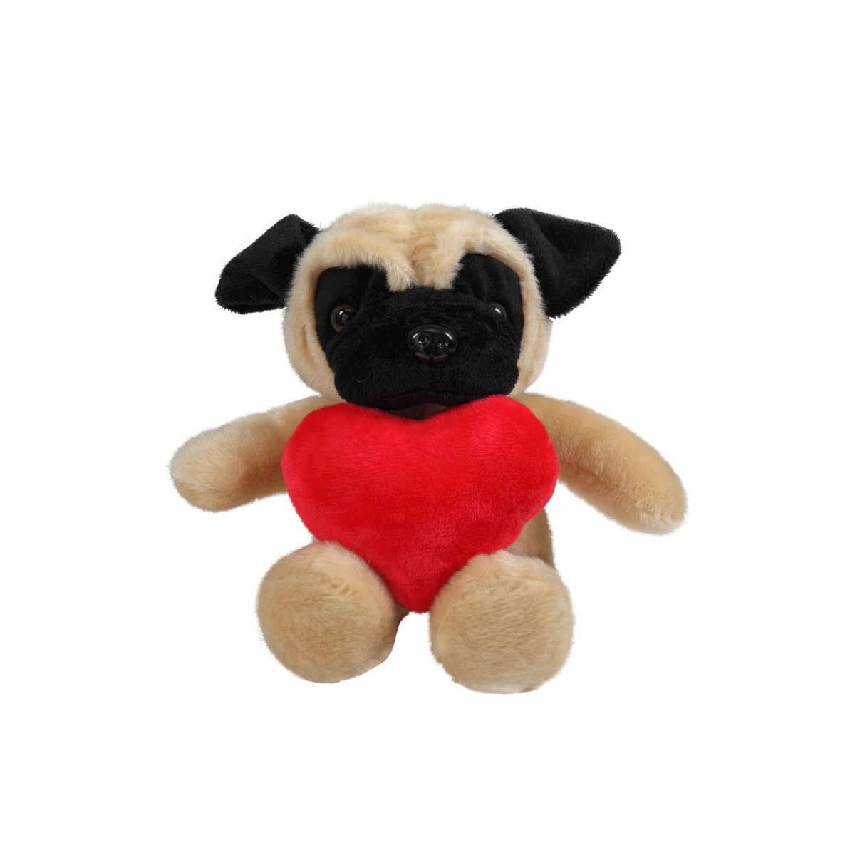 soft plush Pug with heart 1