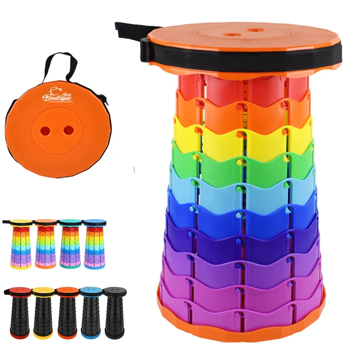 Outdoor Portable Simple Telescopic Folding Stool 1
