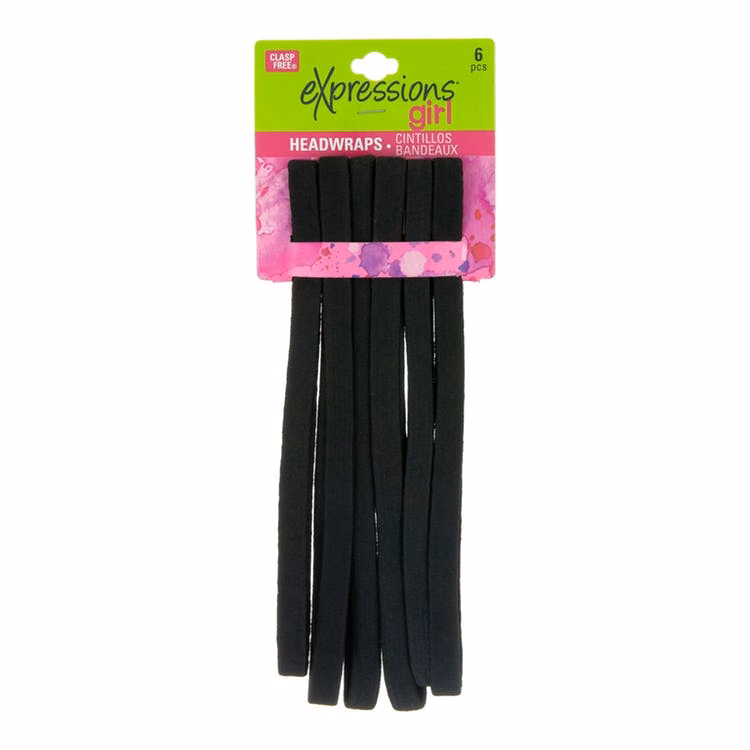 Skinny Headbands - 6 Pack Black