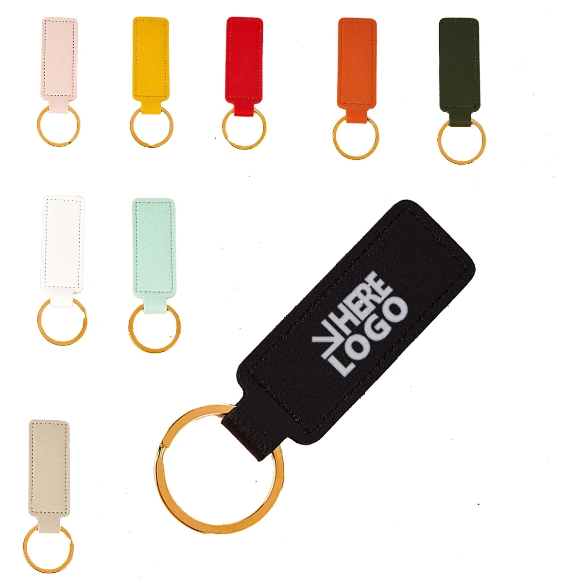 Full Color PU Leather Keychain 1