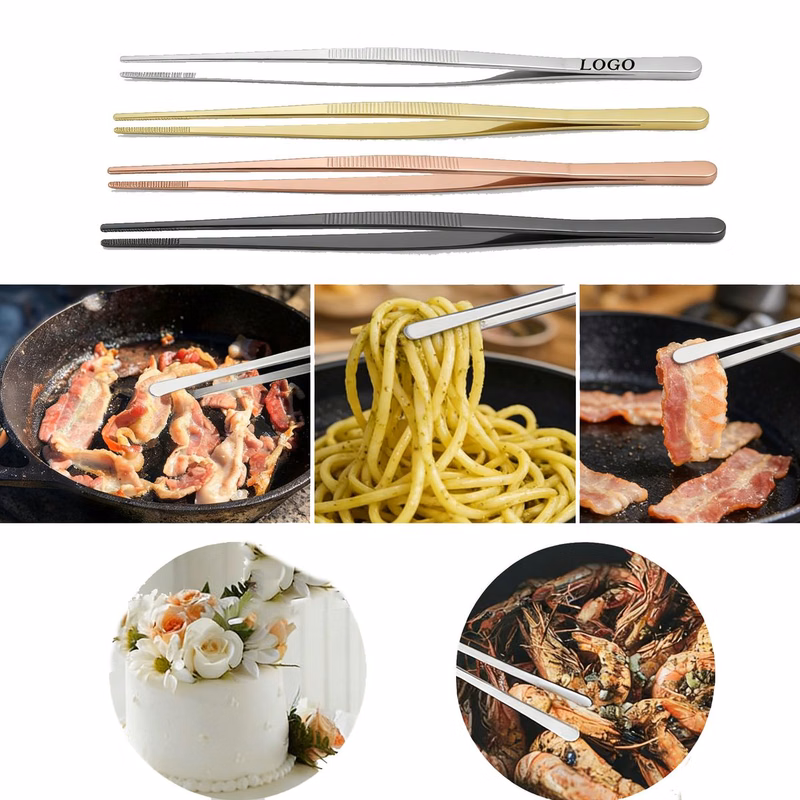 Multipurpose Cooking Tweezers Serrated Tips
