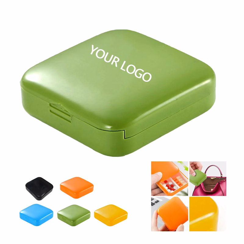 Colorful Pill Box with Ergonomic Square Design