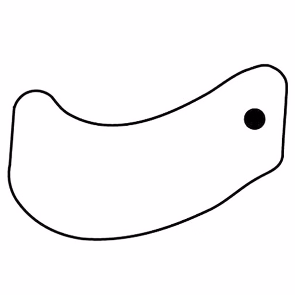 Rectangle Curved Key Tag - Spot Color