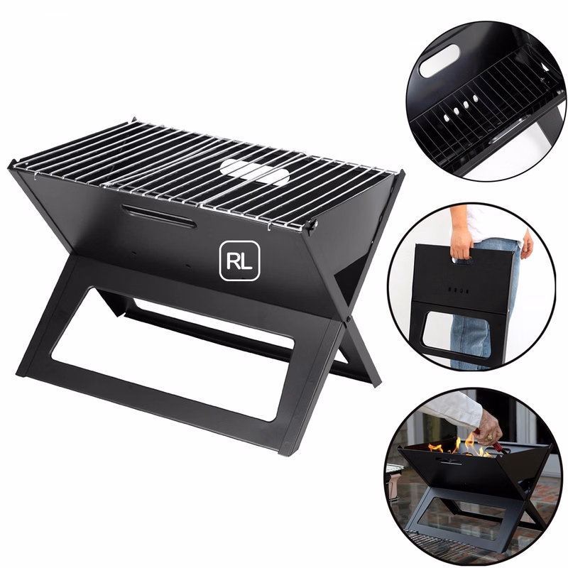 Portable Foldable Notebook Charcoal Grill