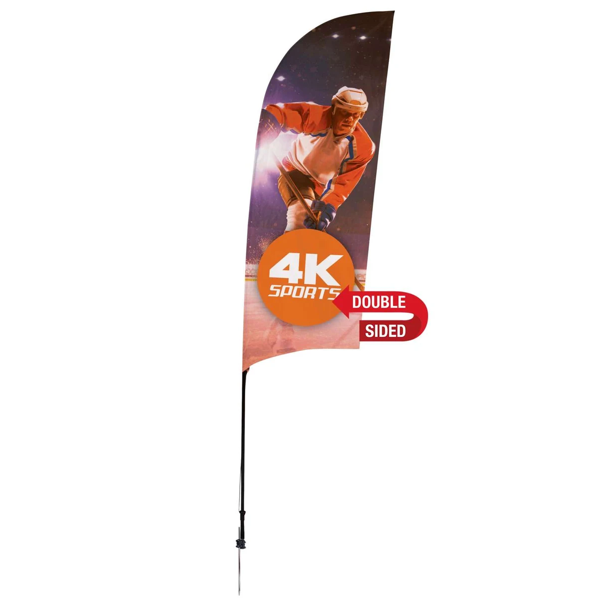 9' Streamline Razor Sail Sign Kit (Double-Sided with Ground Spike) 1