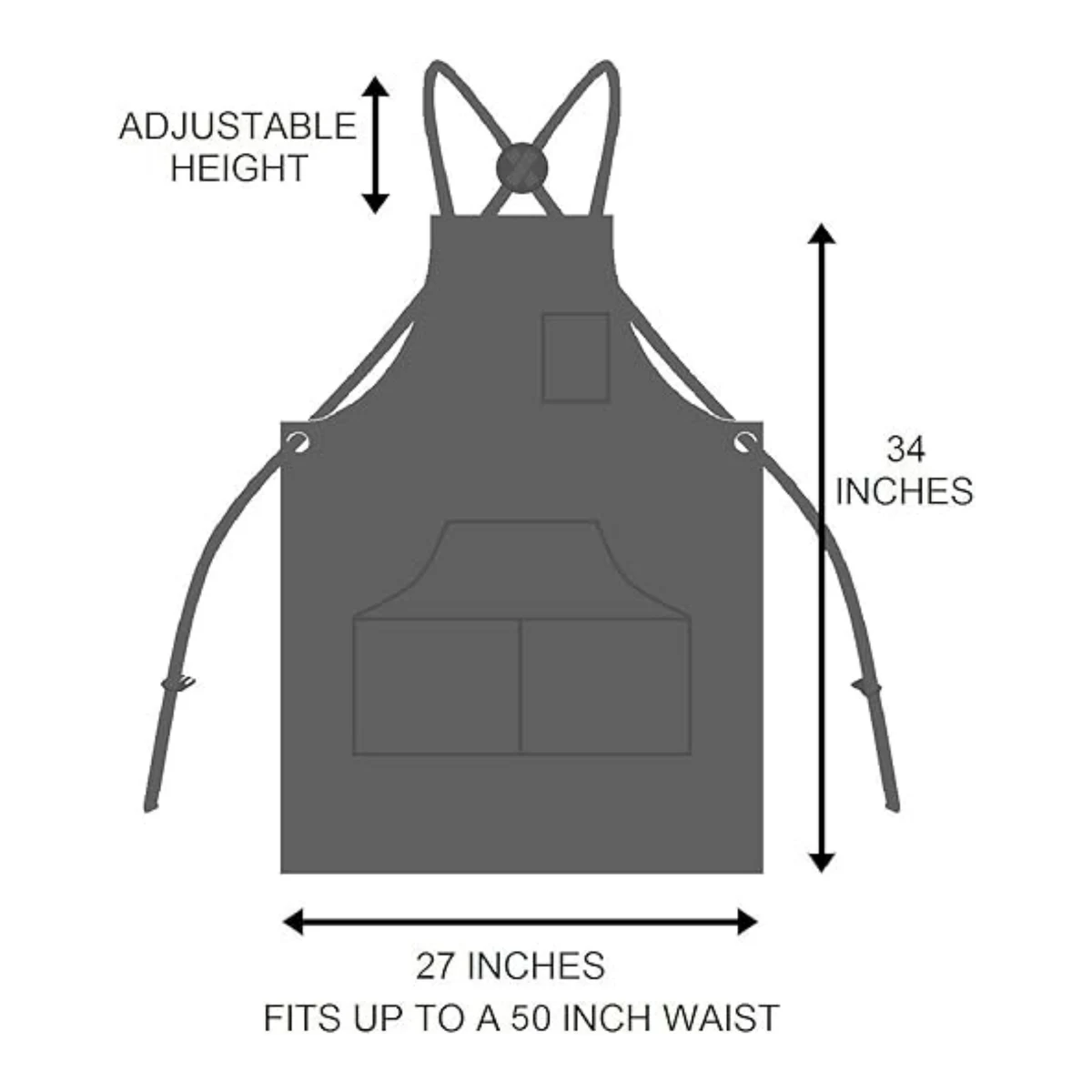 Professional Grade Chef Apron for Kitchen, BBQ & Grill 1