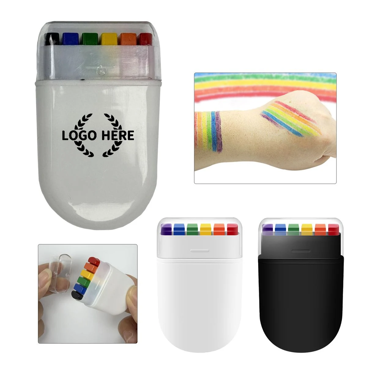 6 Color Face Paint Crayon Set 1