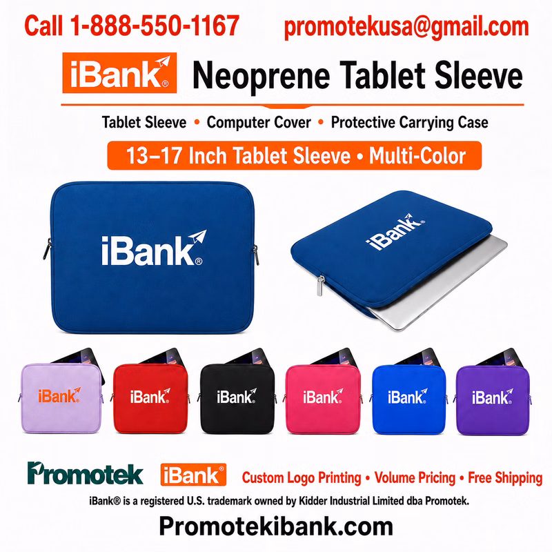iBank ® 12" Neoprene Zippered Case
