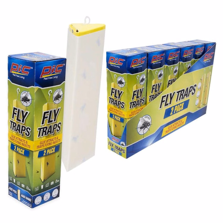 PIC Glue Hanging Fly Traps 2pk