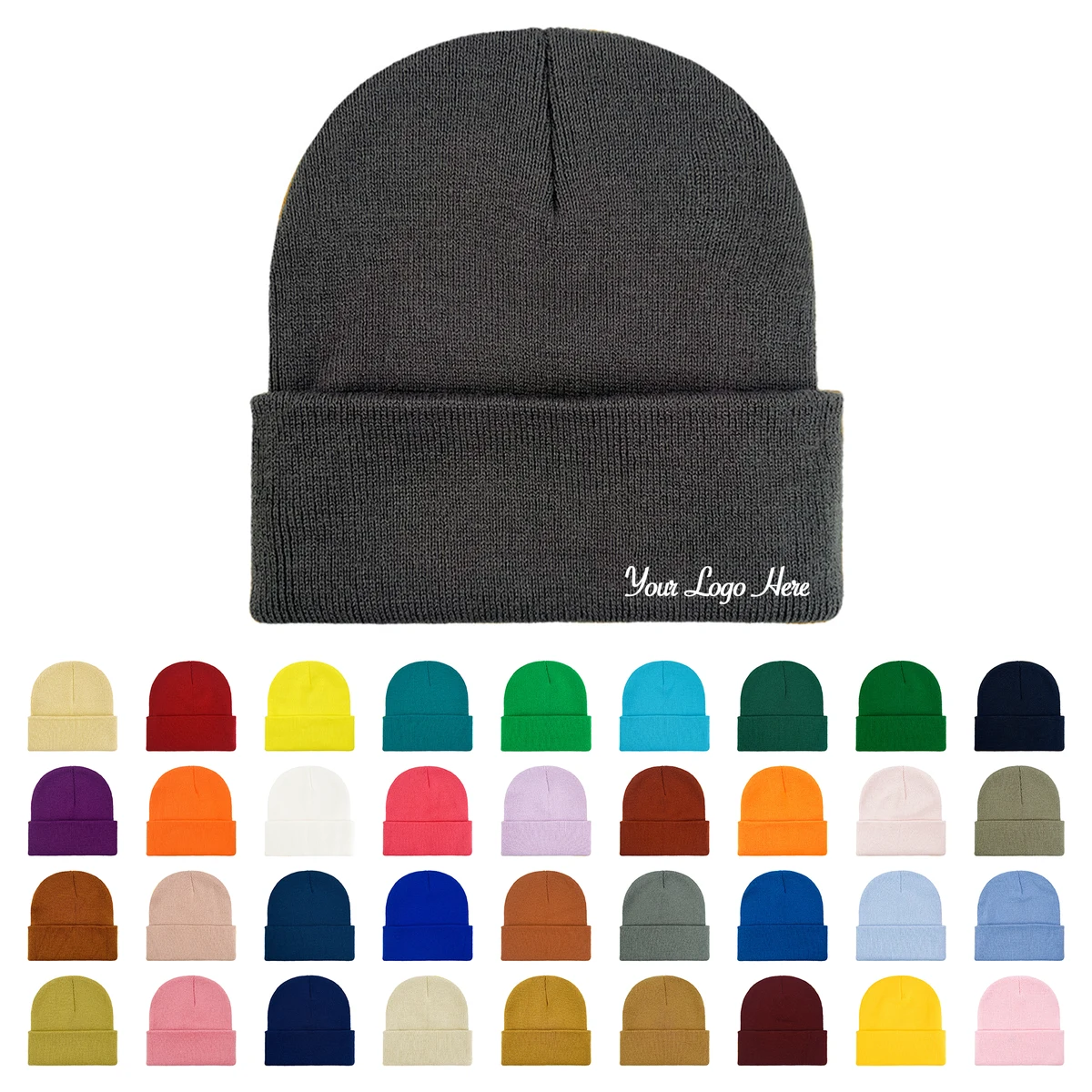 Winter Classic Cuffed Knit Beanie Hat 1
