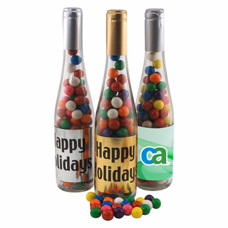 Champagne Bottle with Gumballs