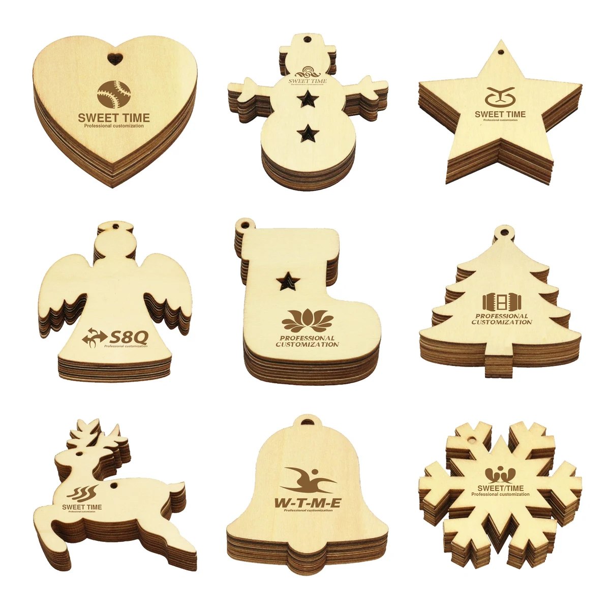 Christmas Tree Wooden Pendant Decoration 1
