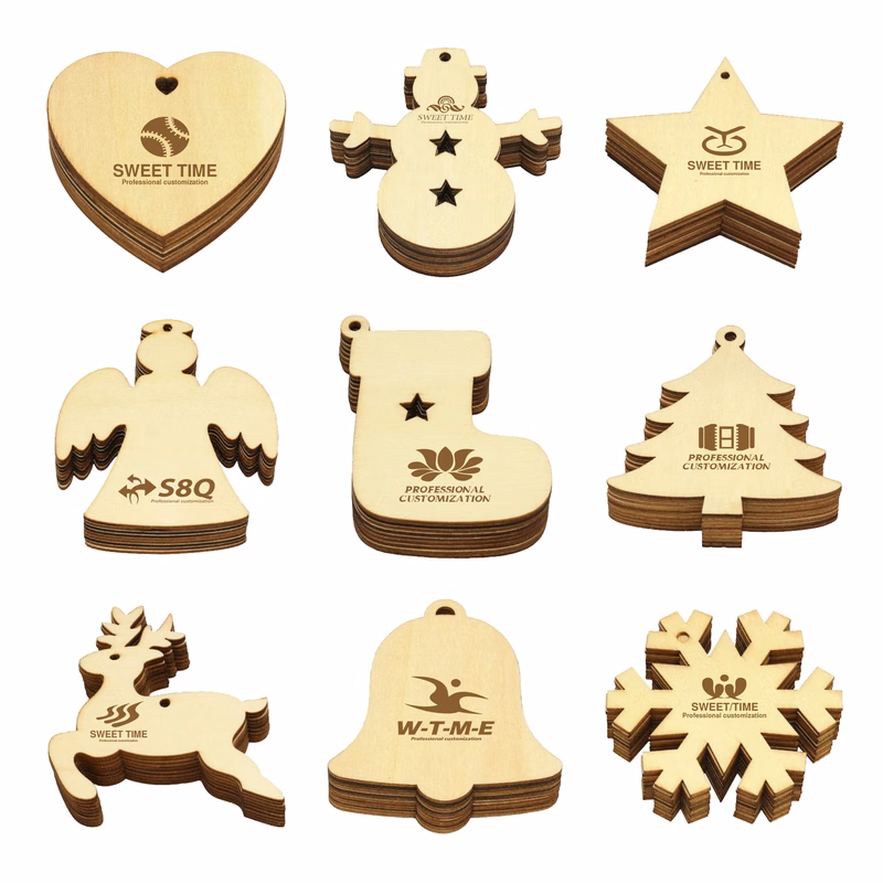 Christmas Tree Wooden Pendant Decoration