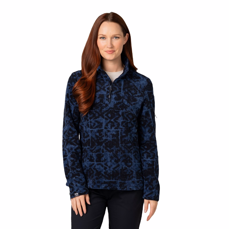 Storm Creek Women's Fireside Fleece Printed Microfleece Quarter Zip