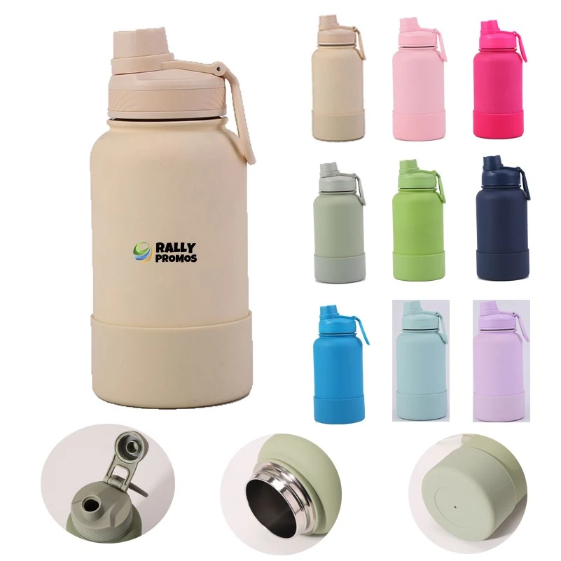 32oz Insulated Stainless Steel Tumbler Bottle Silicone Bottom 1