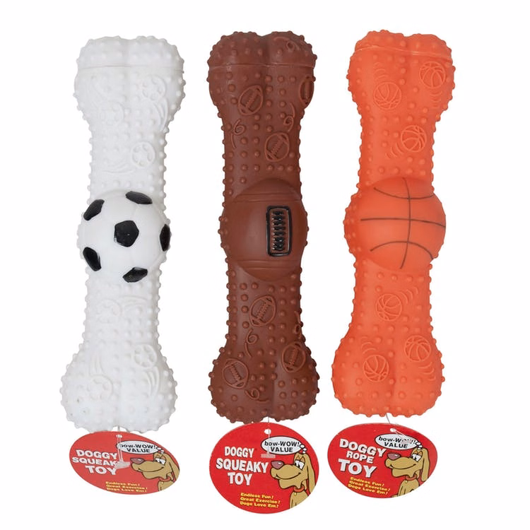 Dogs' Squeaky Toys - 8" Bone Shape