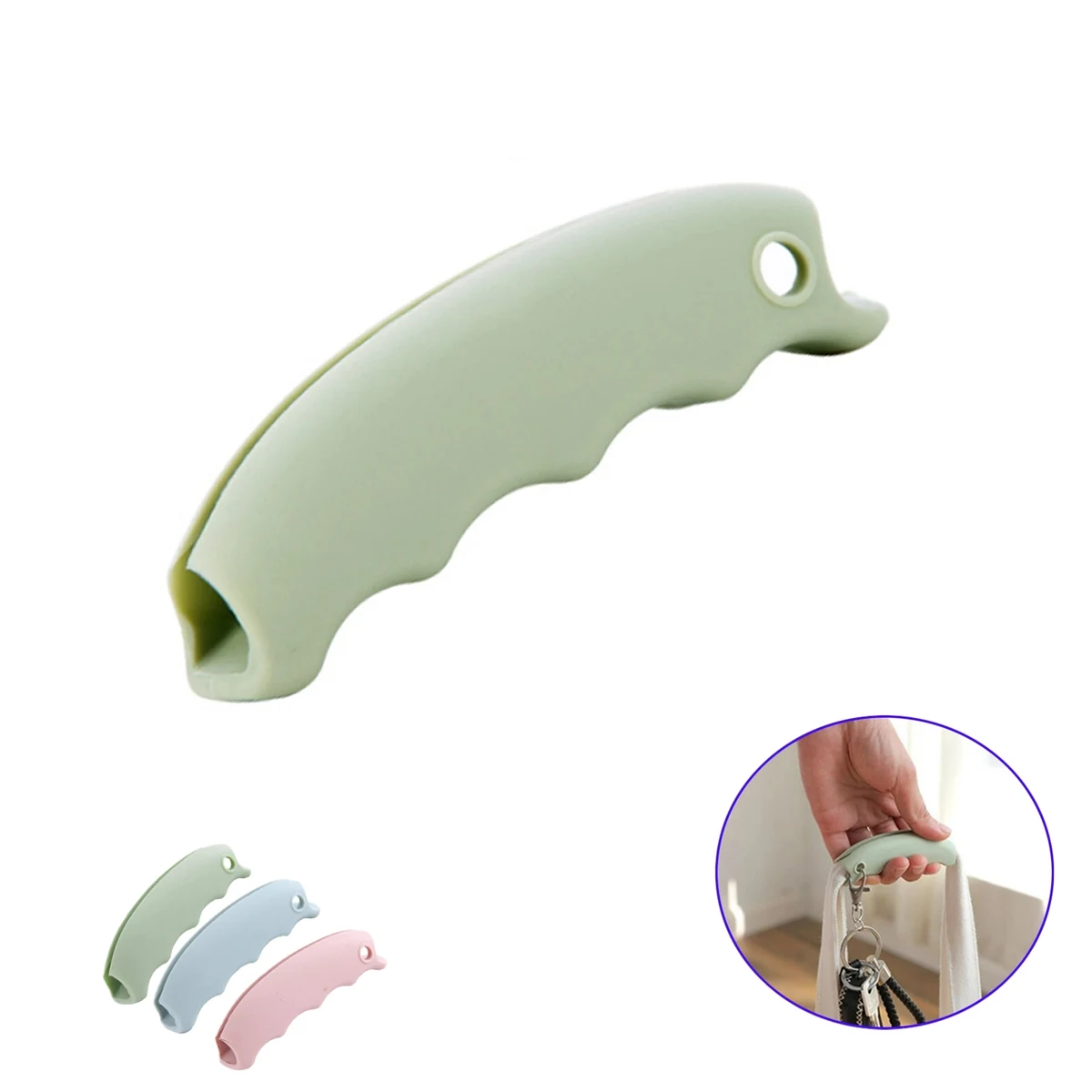 Silicone Shopping Bag Clip Handles 1