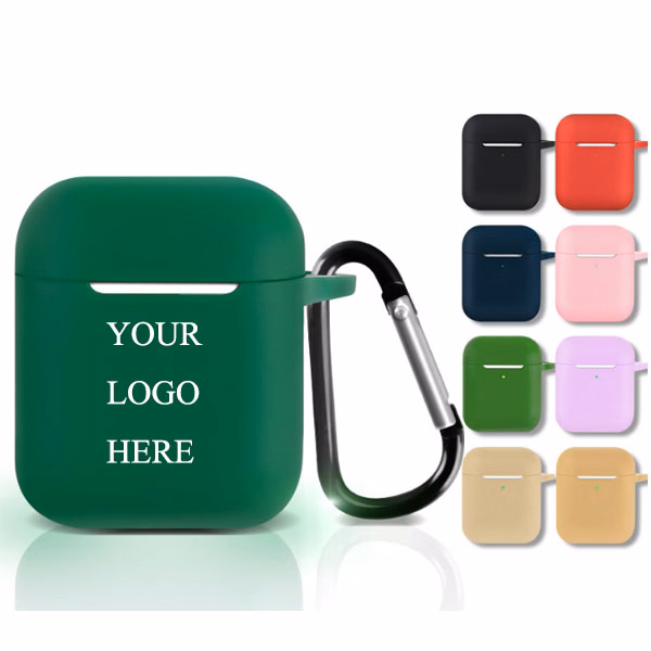Ultra-Thin Silicone Wireless Earphones Case With Carabiner