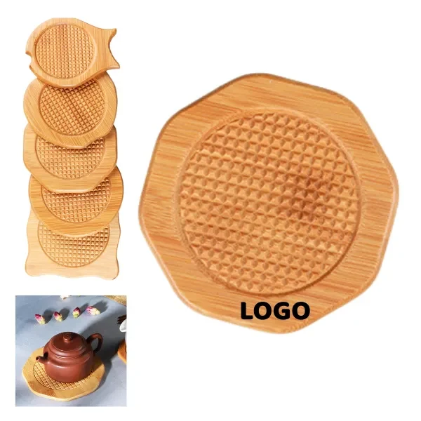Bamboo Heat-Resistant Coaster Set 5 Shapes 1