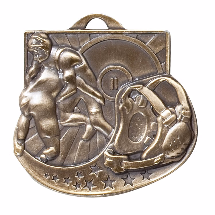 Wrestling Star Blast Medal, 2"
