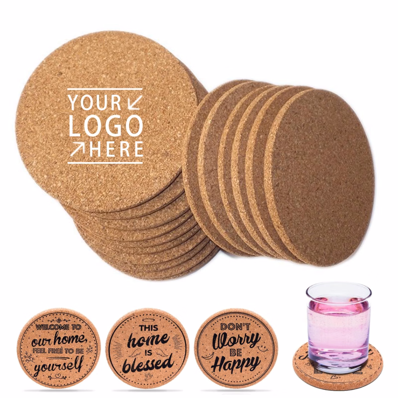 Absorbent Round Cork Coasters