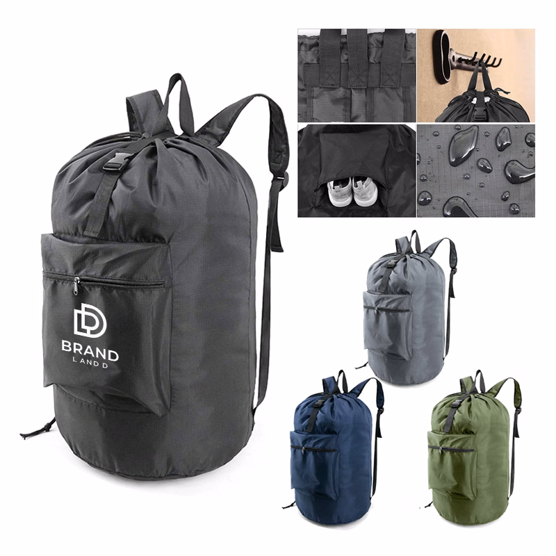 Custom Large Capacity Travel Camp Drawstring Laundry Bag